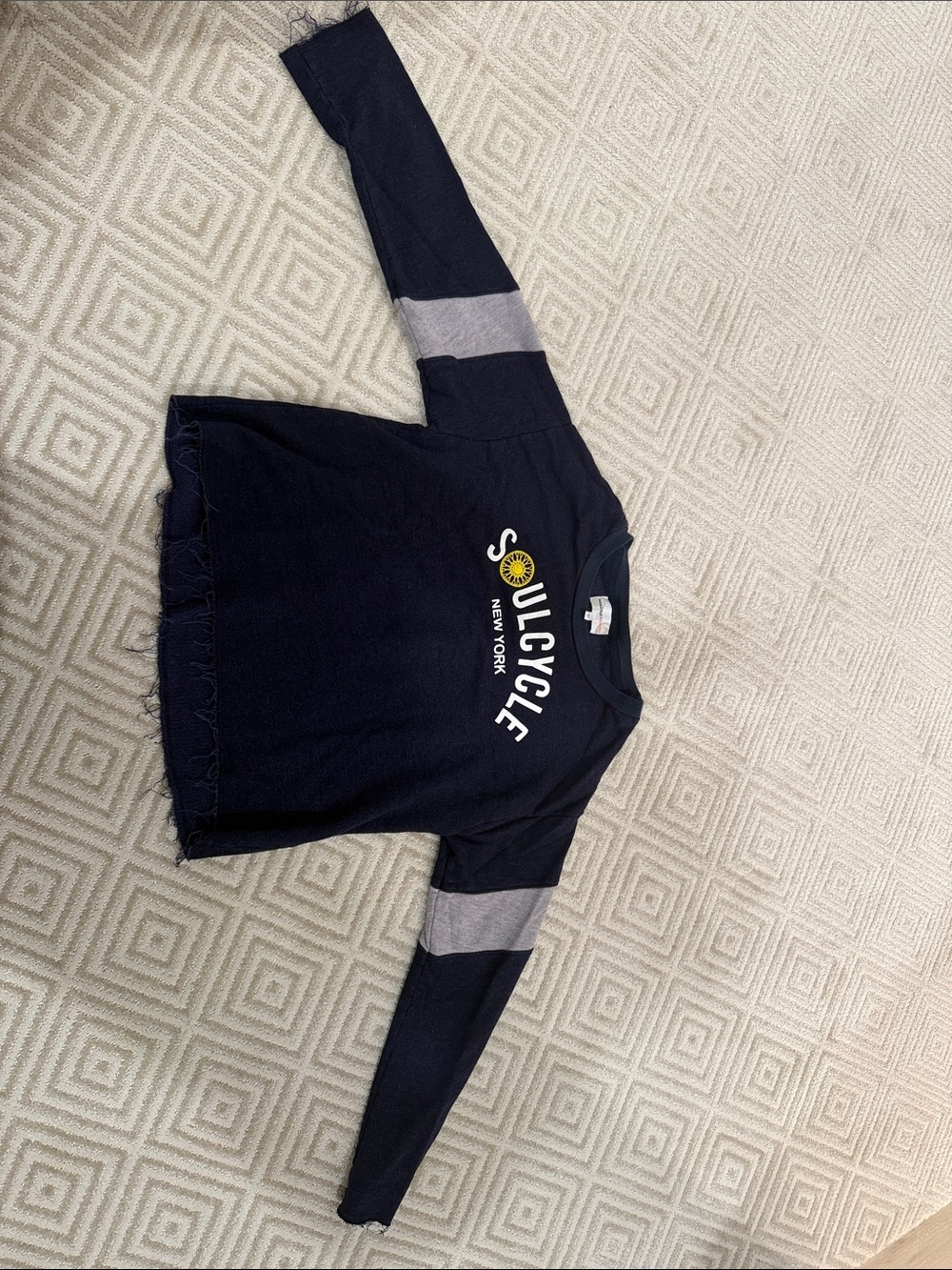 Sundry Navy & Gray 'Soulcycle New York' Long Sleeve Sweatshirt
